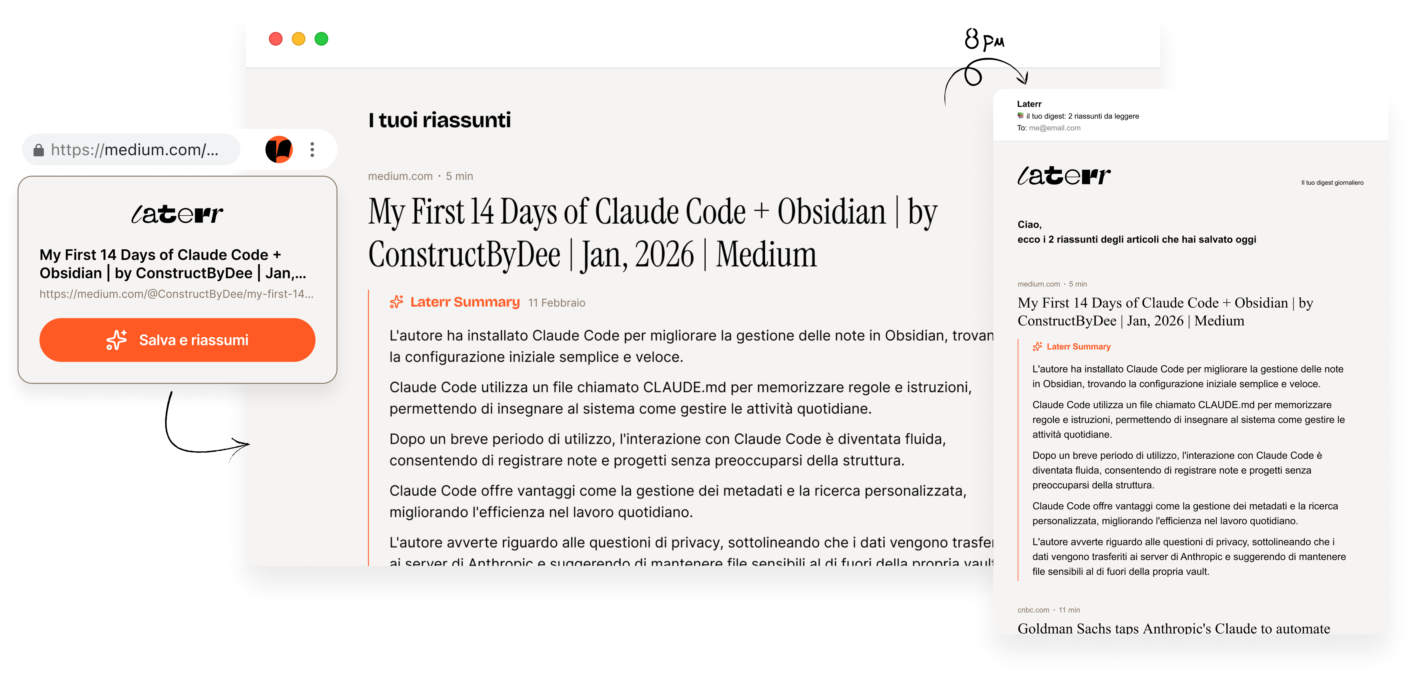 Laterr product preview
